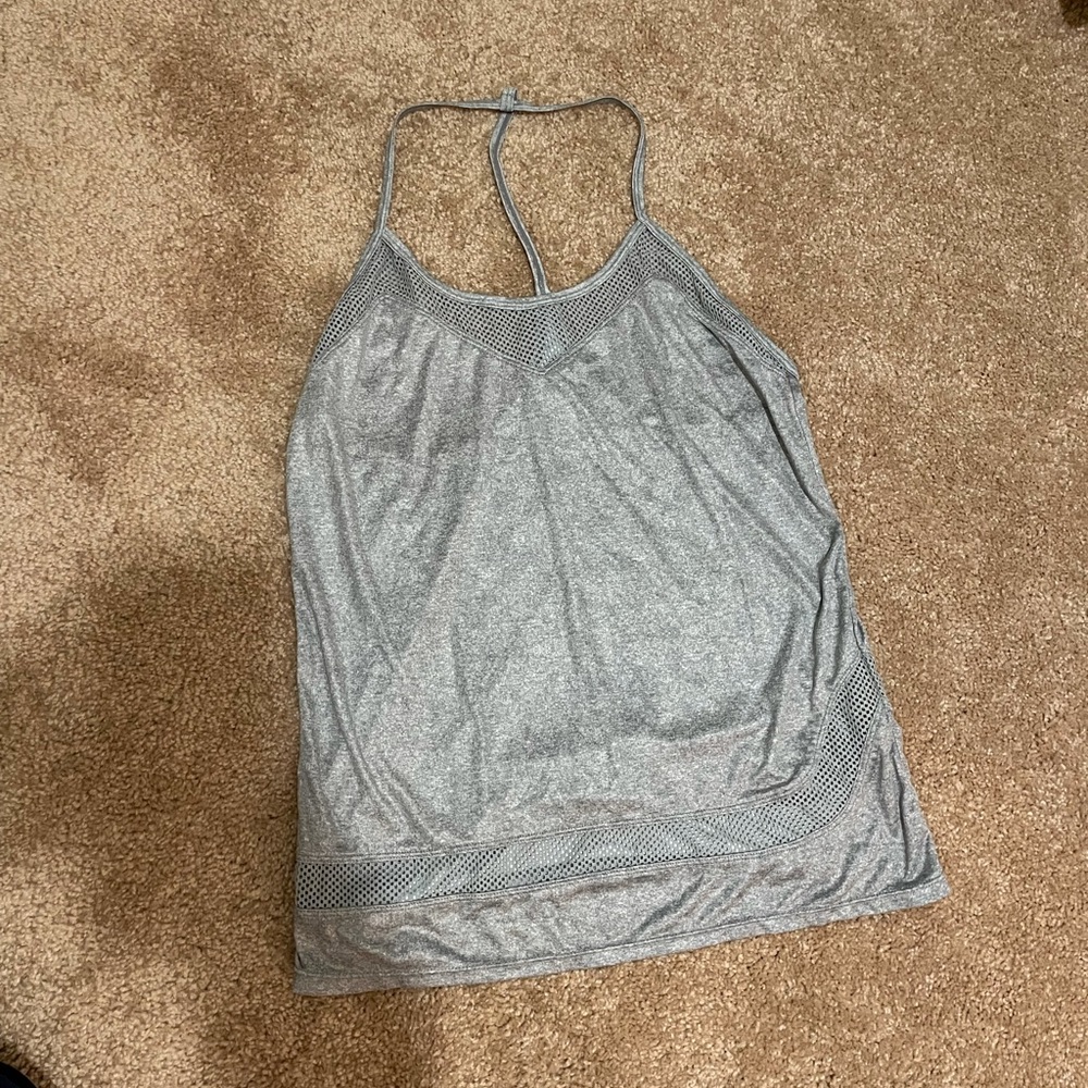 Splits59 grey workout tank with mesh